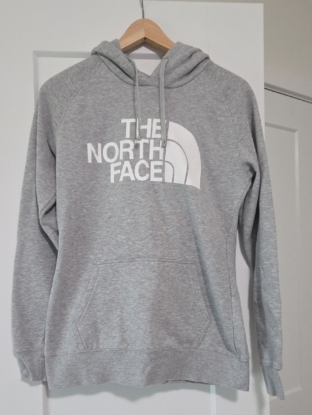The North Face Light Gray Logo Pullover Hoodie